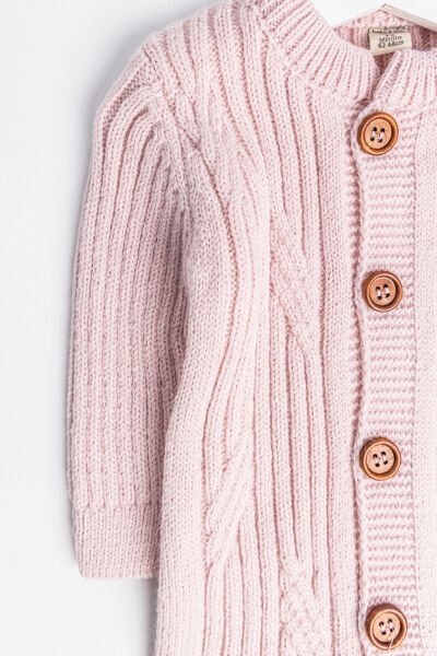 Triko Kız Bebek Tulum Şapka Takım