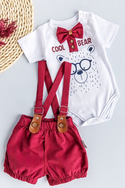 Erkek Bebek Salopet Cool Bear Erkek Bebek Tulum Salopet Takım