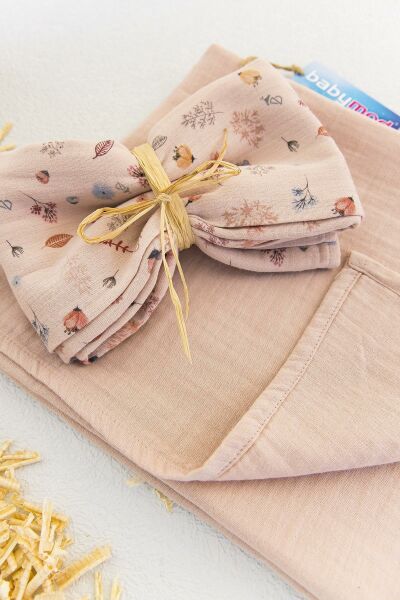 Organik İkili Müslin Bez Bebek Battaniyesi