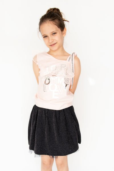 Kız Çocuk Tek Omuz Bağlamalı Body