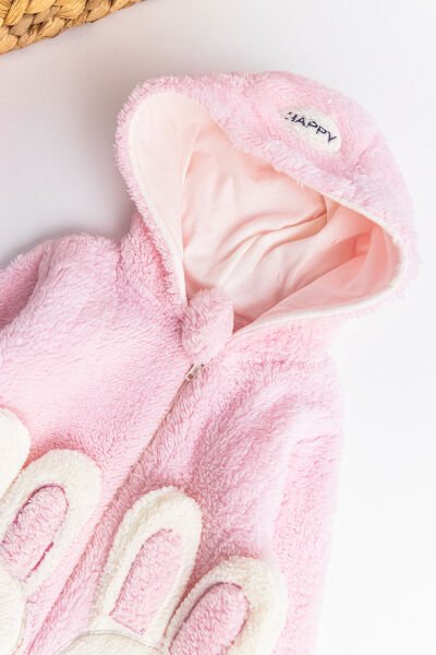 Tavşan Figürlü Peluş Kız Bebek Tulum