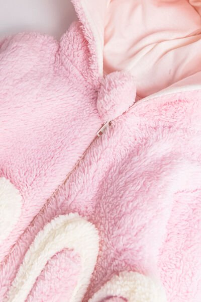 Tavşan Figürlü Peluş Kız Bebek Tulum