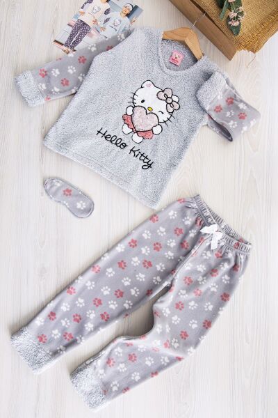 Hello Kitty Kız Çocuk Polar Pijama Takımı