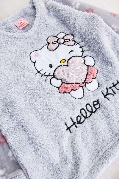 Hello Kitty Kız Çocuk Polar Pijama Takımı