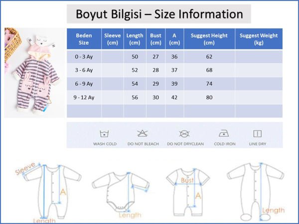 Figürlü İçi Peluş Kadife Kız Bebek Tulum