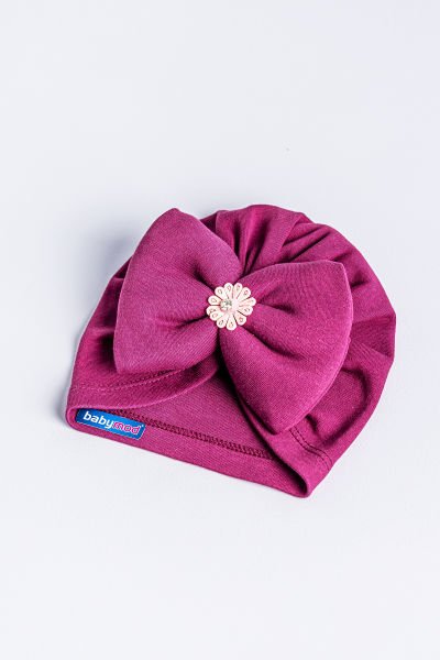 Kız Bebek Bandana Şapka Fiyonklu Bebek Bone