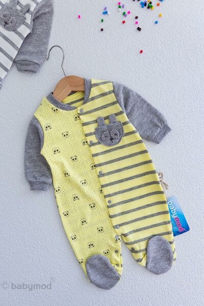 Panda Figürlü Erkek Bebek Tulum