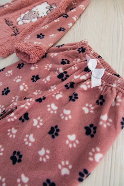 Hello Kitty Kız Çocuk Polar Pijama Takımı
