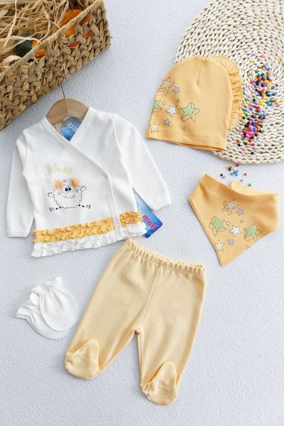 Kız Bebek 5'li Bebek Hastane Çıkışı Zıbın Seti