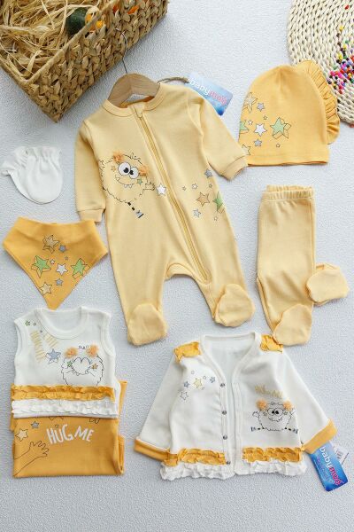 Kız Bebek 8'li Bebek Hastane Çıkışı Zıbın Seti