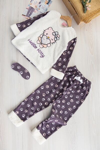 Hello Kitty Kız Çocuk Polar Pijama Takımı