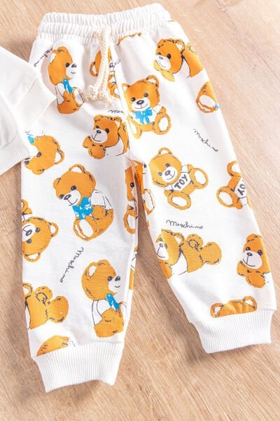 Ayıcık Figürlü 2'li Erkek Bebek Takım