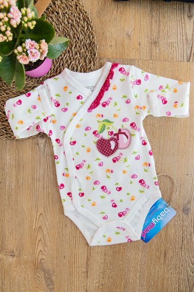 Kruvaze Kız Bebek Çıt Çıtlı Body