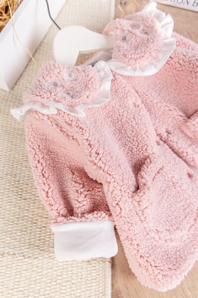 Welsoft Kışlık Kız Bebek Mont Hırka SOMON - 9 Ay