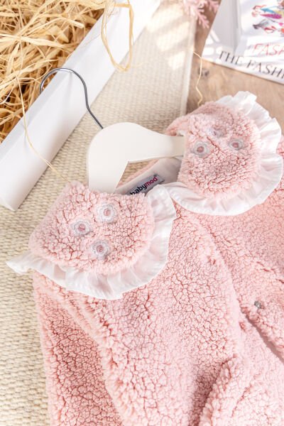 Welsoft Kışlık Kız Bebek Mont Hırka SOMON - 9 Ay