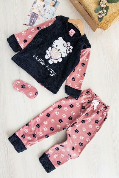Hello Kitty Kız Çocuk Polar Pijama Takımı