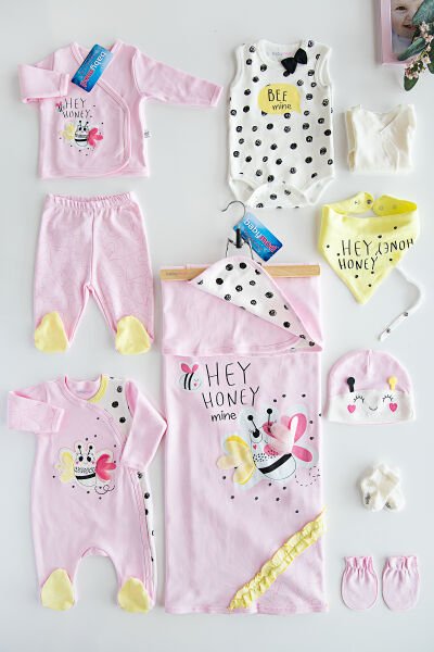Babymod Layette Arı Figürlü Hastane Çıkışı Bebek Takımı