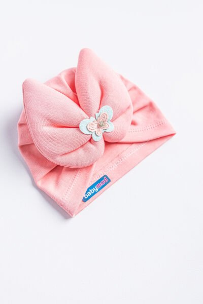 Kız Bebek Bandana Şapka Kelebek Fiyonklu Bebek Bone