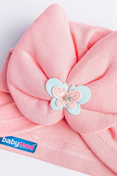 Kız Bebek Bandana Şapka Kelebek Fiyonklu Bebek Bone