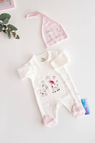 Babymod Layette Zürafa İşlemeli Tulum Bebek Takım