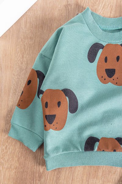 Oversize Baskılı 2'li Erkek Bebek Takımı