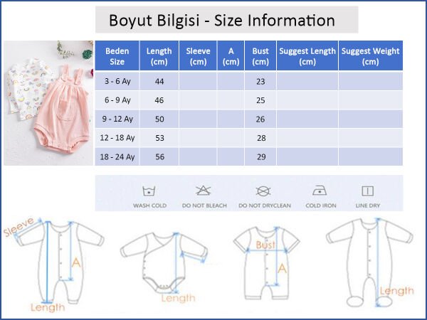 Askılı Kız Bebek Tulum Salopet Takım SOMON - 3-6 AY