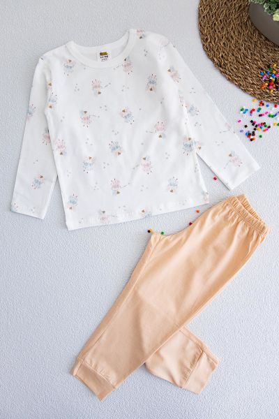 Melek Figürlü Kız Çocuk Pijama Takımı