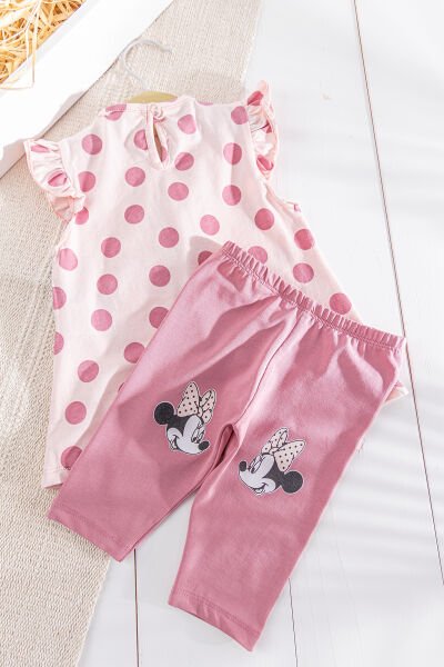 Figürlü Yazlık 2'li Alt Üst Kız Bebek Takım