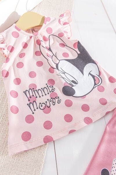 Figürlü Yazlık 2'li Alt Üst Kız Bebek Takım