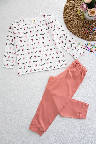 Kalpli Kız Çocuk Pijama Takımı