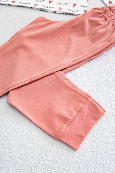 Kalpli Kız Çocuk Pijama Takımı