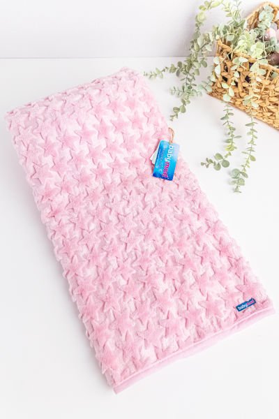 Yıldızlı Peluş Bebek Battaniyesi PEMBE