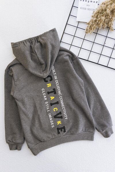 Kanguru Cepli Kapüşonlu Erkek Çocuk Sweat