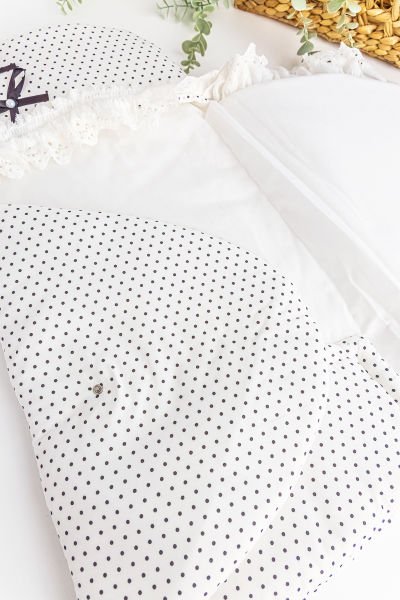 Puantiye Desenli Kız Bebek Kundak