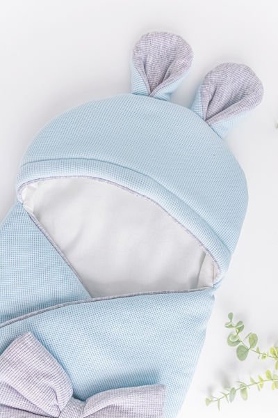 Fiyonk Süslemeli Kız Bebek Kundak SU YEŞİLİ -  Tek Ebat