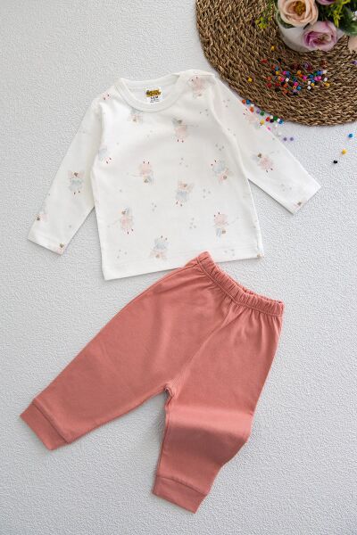 Melek Figürlü Kız Bebek Pijama Takımı