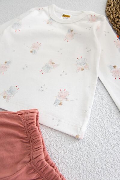 Melek Figürlü Kız Bebek Pijama Takımı