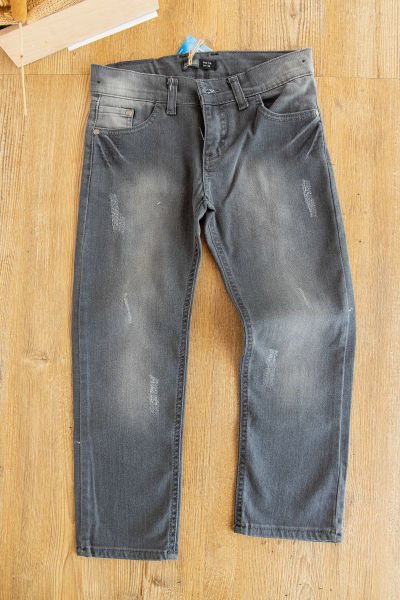 Denim Kumaş Çocuk Kot Pantolon GRİ - 8-9 Yaş