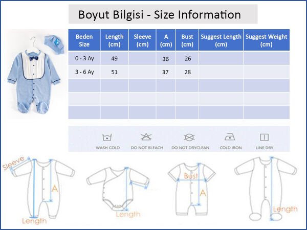 Papyonlu Yaka Detaylı Erkek Bebek Tulum Takım