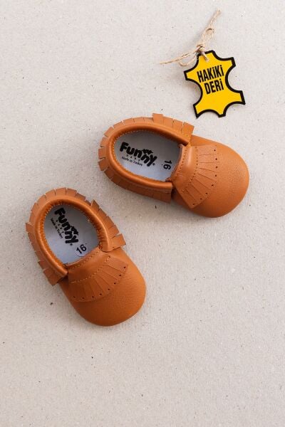 Hakiki Deri Erkek Bebek İlk Adım Bebek Patik