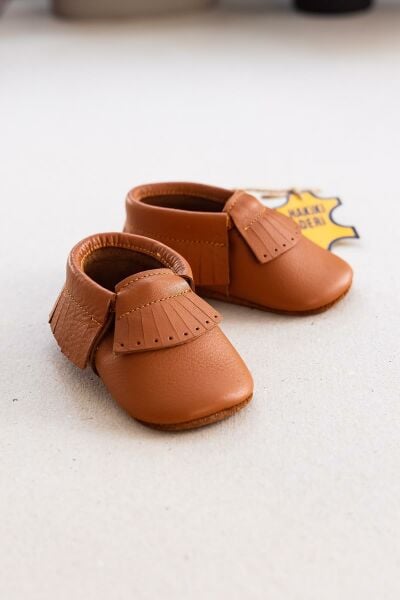 Hakiki Deri Erkek Bebek İlk Adım Bebek Patik
