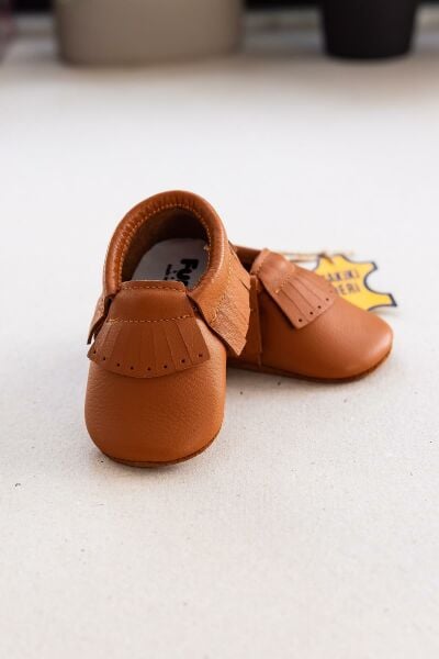 Hakiki Deri Erkek Bebek İlk Adım Bebek Patik