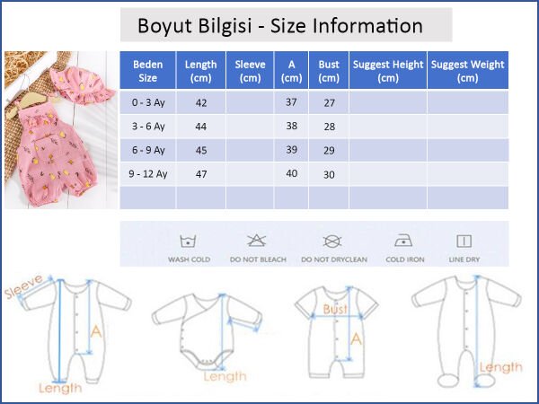 Fırfırlı Şapkalı Yazlık Müslin Kız Bebek Tulum SOMON - 3-6 AY