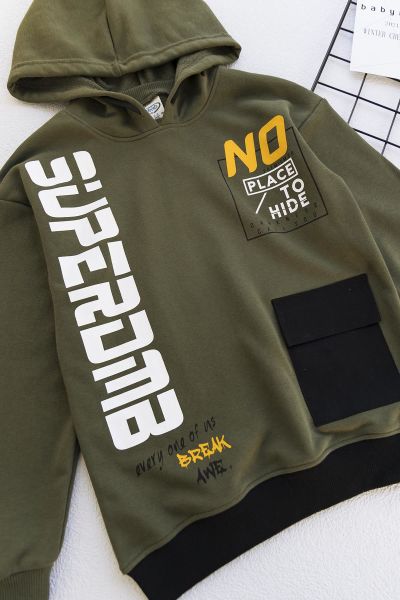 Kapüşonlu Erkek Çocuk Sweat