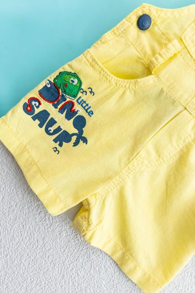Mini Dino Figürlü Erkek Bebek Tulum Salopet