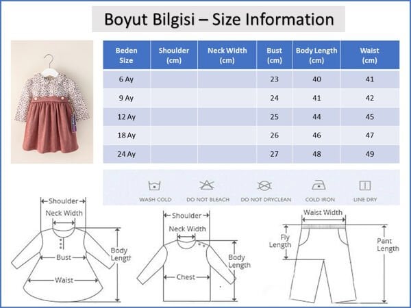 Gömlek Yakalı Kadife Bebek Elbise