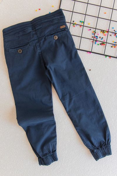 Erkek Çocuk Gabardin Kargo Çocuk Pantolon LACİVERT - 6-7 Yaş