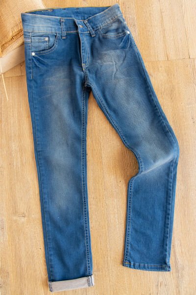Denim Kumaş Kız Çocuk Kot Pantolon