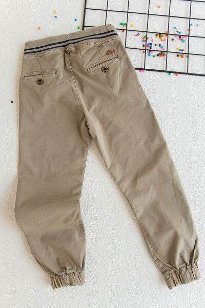 Erkek Çocuk Gabardin Kargo Çocuk Pantolon BEJ -  5-6 Yaş