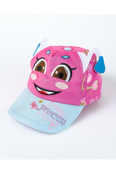 Figürlü Kız Çocuk Şapka PEMBE -  1-2 Yaş